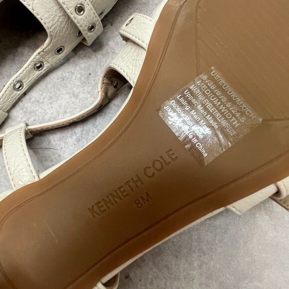 Kenneth Cole Ivory Martha Eyelet Slingback Kitten Heels Womens Size 8M - Picture 8 of 10